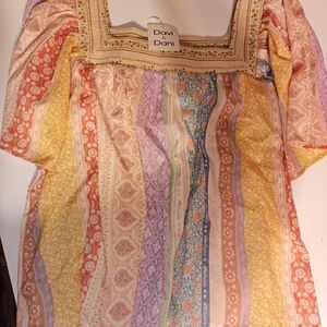 Davi & Dani Multicolor Bohemian Women‎ Top